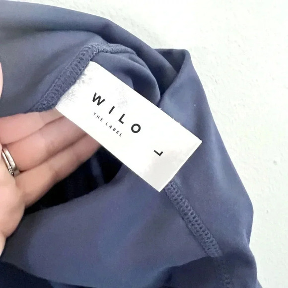 WILO The Label Blue Split Hem Flare Leg Athletic Pant Size Large - Picture 8 of 8